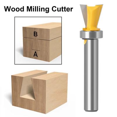Dovetail Joint Router Bit Solid Smooth Cutting Heat Resistant 8mm Shank Dovetail Wood