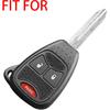TOMALL 2Pcs Silicone Key Fob Cover 3 Buttons Compatible with Jeep Chrysler Dodge 2007-2018 Wrangler Flip Key Jacket Protector Holder Remote Rubber