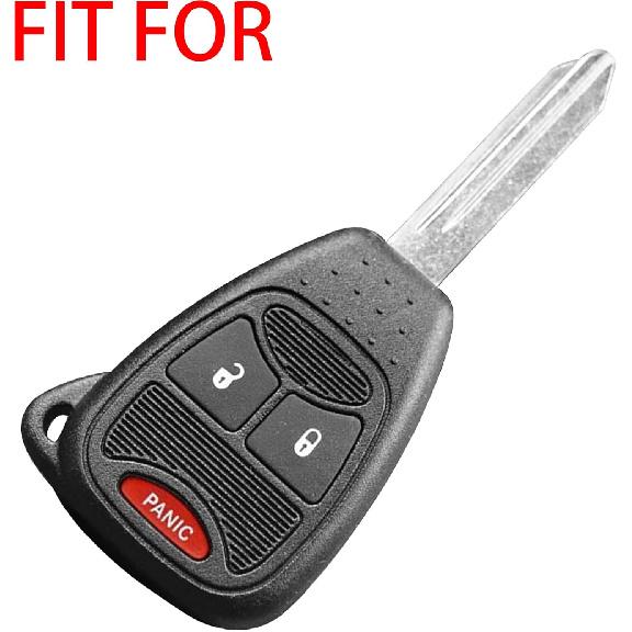 TOMALL 2Pcs Silicone Key Fob Cover 3 Buttons Compatible with Jeep Chrysler Dodge 2007-2018 Wrangler Flip Key Jacket Protector Holder Remote Rubber