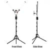 3000K/4000K/6000K 1.6M/63in Flexible 2-Arms LED Bi-color Dimmable Timer Metal Light Stand Photography Fill Light Video Light