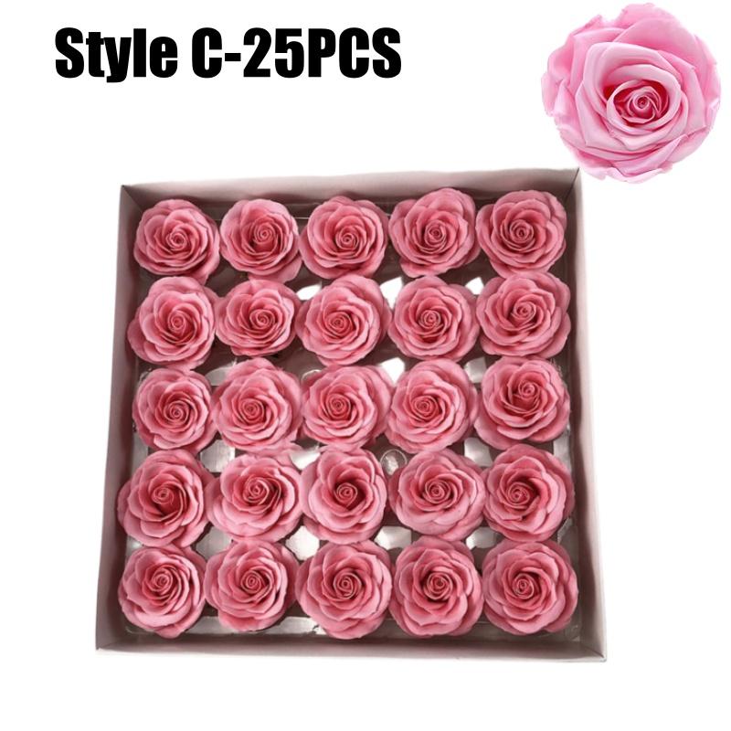 

25Pcs/Box Diameter 6.9cm Cheap Soap Rose Head Beauty Mother s Day Valentine s Day Gift Bouquet Home Decoration Hand Flower