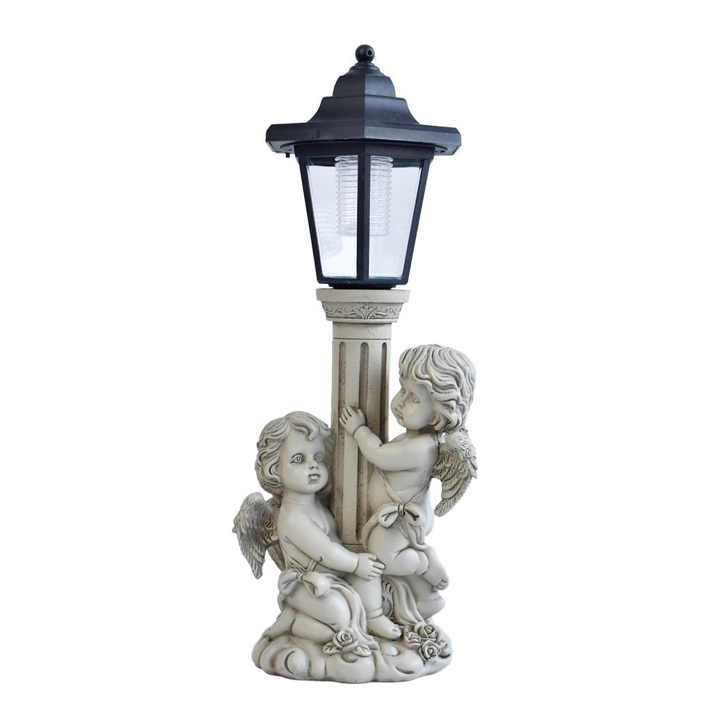 JYL TS/097,European Style Roman Column Angel Solar Outdoor Light for Lawn Porch Ambient Home Decor Lamp