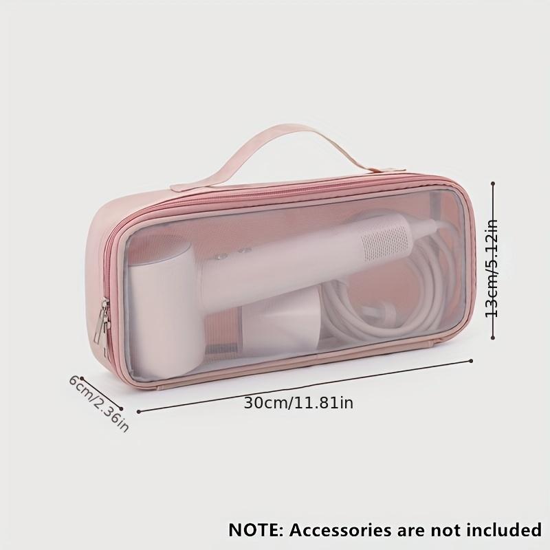 

Portable Nylon Hair Dryer Travel Case - Hypoallergenic, Pink Storage Bag with Zipper and Handle, Ideal for Toiletries and Cosmetics Accessories розовый