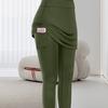 Yoga Leggings Side Pockets Elastic Waist Solid Color Women Fashion Causal Running Fitness Pants for Sports