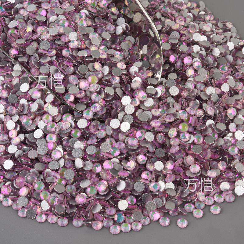 Pink Series Crystal Glass Flat Bottom Diamond Diy Rhinestone Nail Drill Mobile Phone Case Violent Bear Rhinestone Accessories Jewelry