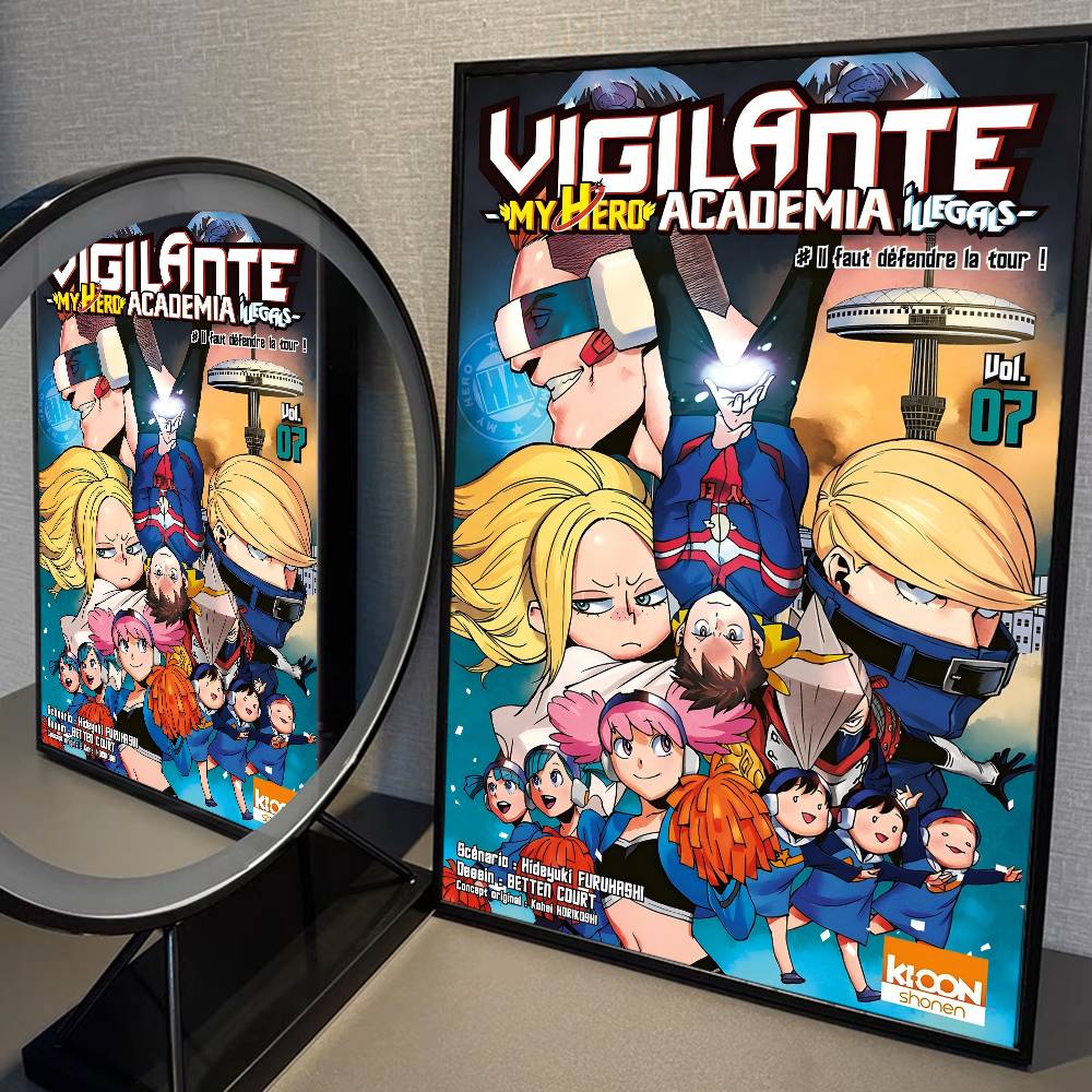 V-Vigilante B-Boku no Hero Academia I-Illegals Self-adhesive Art Poster Retro Kraft Paper Sticker DIY Room Bar Cafe Stickers