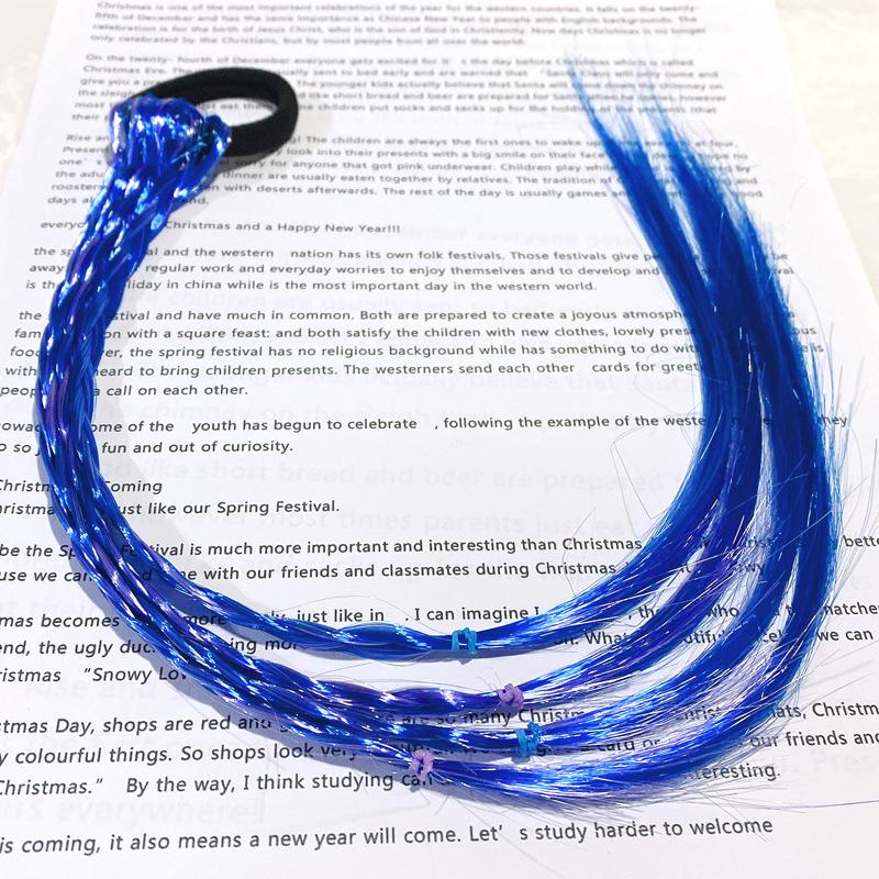 Girls Princess Fashion Wig with Braids Hair Ring Children's Style Baby Girls Little Girls Headdress