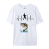 Clothing 2024 Newest Fisher Ekg Tshirts Pure Cotton Outdoor Tops Shirt for Men TShirt Group Printed TShirt