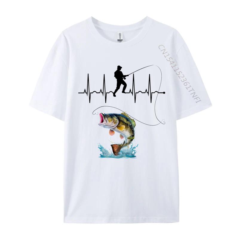 Clothing 2024 Newest Fisher Ekg Tshirts Pure Cotton Outdoor Tops Shirt for Men TShirt Group Printed TShirt
