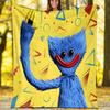 Deka s motivem Huggy Wuggy Perfektní na pohovku postel Cestování Venkovní použití Lze prát v pračce Útulná Odolná