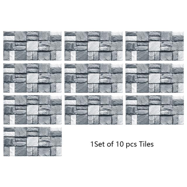 29 Styles Flat Marble Embossing Tiles Wall Sticker Kitchen Oil-proof Bathroom Waterproof Peel & Stick Hard Crystal Wallpaper