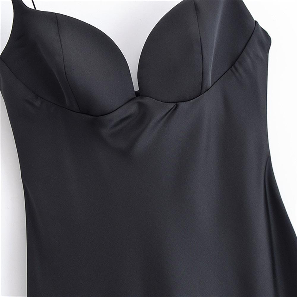 Spring/Summer 2025 Women's Slim Sexy Vacation Silk Camisole Dress
