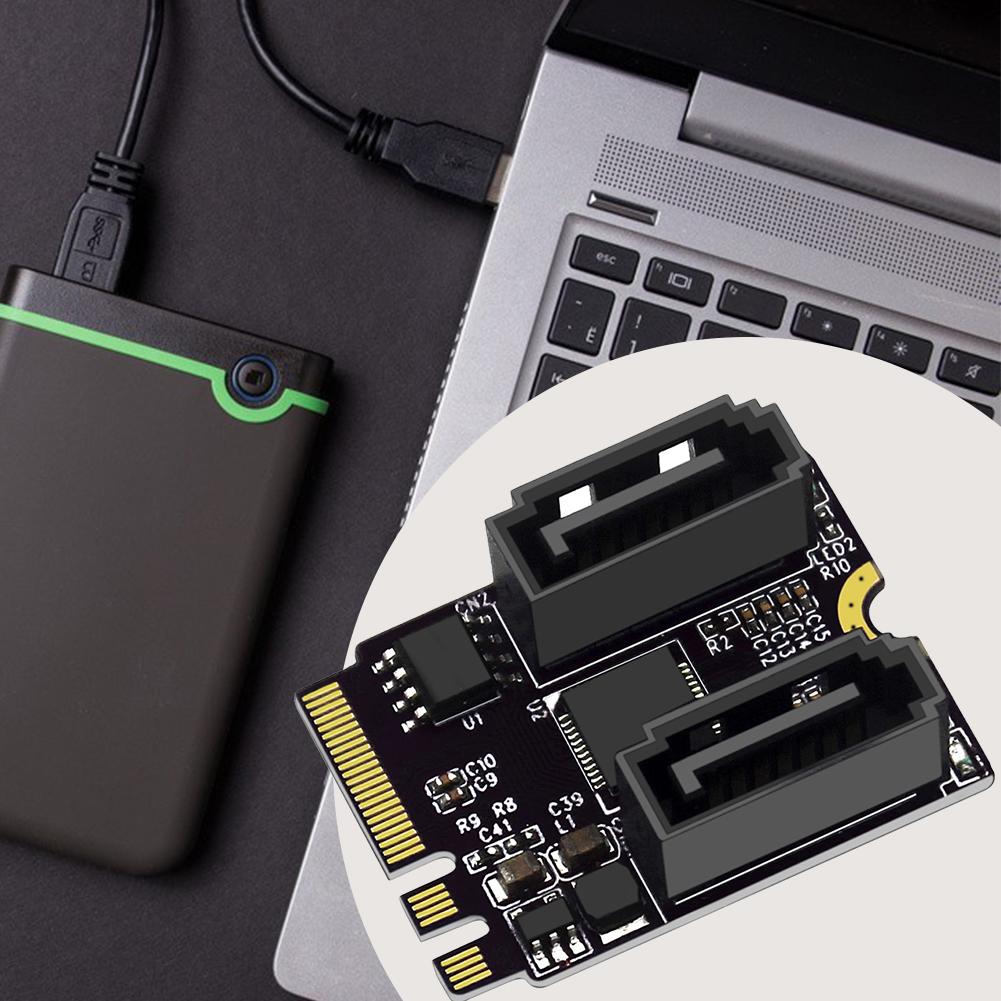 M.2 to SATA3.0 Adapter Card, M.2 M-Key PCIE3.0 to SATA Adapter, ASM1166 6Gbps 6 Port Expansion Card with Smart Indicator M.2 to SATA3.0 Adapter Card, M.2 M-Key PCIE3.0 to SATA Adapter, ASM1166 6Gbps 6 Port Expansion Card with Smart Indicator