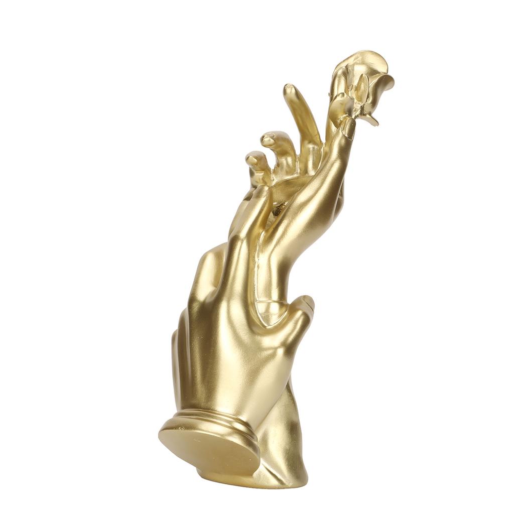 Ręcznie Wykonana Rzeźba Róży Żywica Elegancka Unikalna Statuetka Róży Dwuręcznej do Dekoracji Domu
