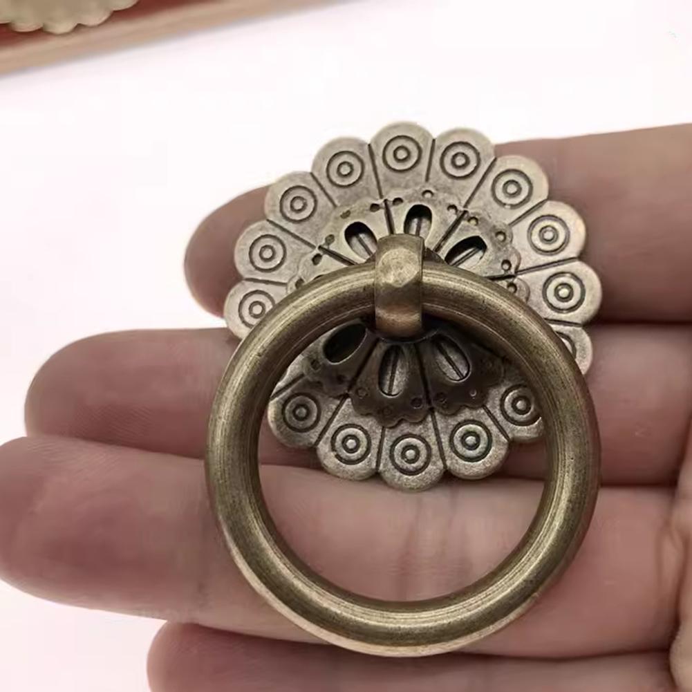 For DIY Projects For Home Decor Ring Diameter 3.5cm Antique Copper Handles Cabinet Handles Small Ring Diameter