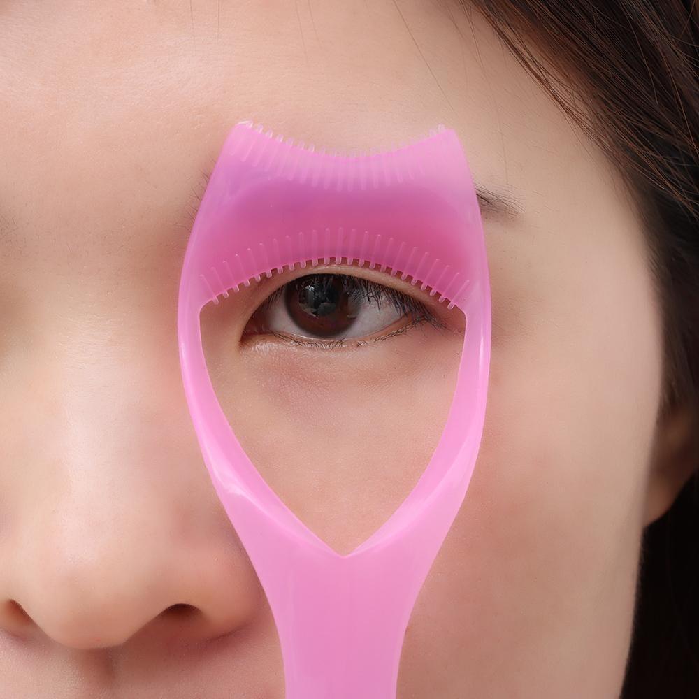 Crystal Mascara Shield Eyeliner Assistant 3 In1 Eyelashes Tools 3-In-1 Eyelash Comb Template  Women