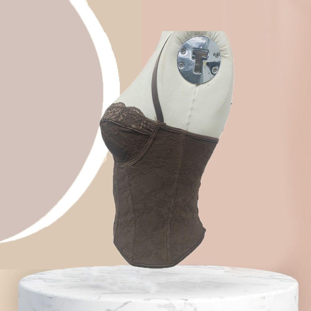 Slim Fit Lace Corset Sleeveless Suspender Vest Spicy Girl Style Crop Tops  Travel