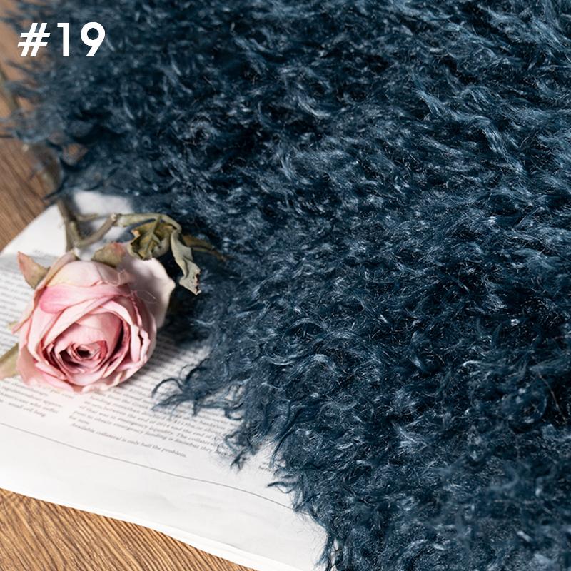 50*170cm High-grade 6cm Long Hair Cashmere Fabric Lamb Curly Imitation Tan Sheep Wool Plush Fabric DIY Clothing Dolls Cosplay