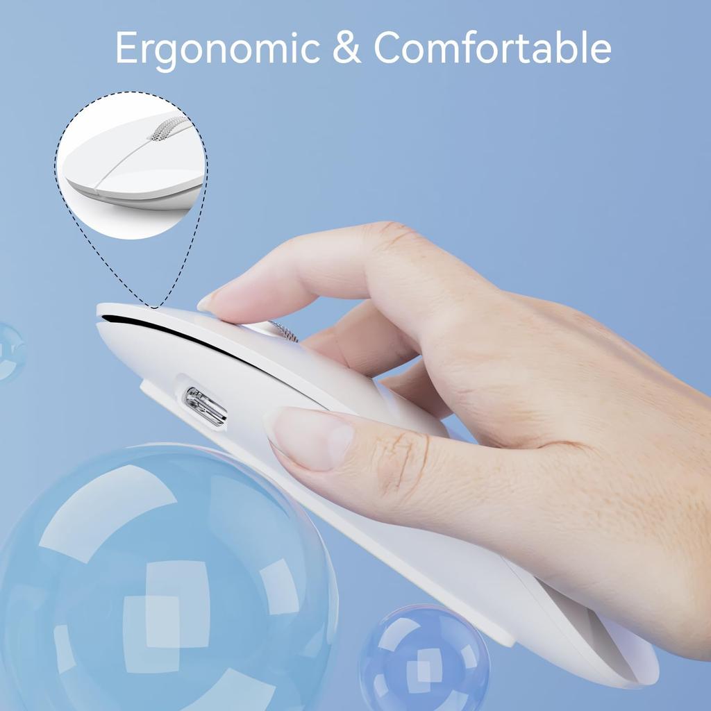 AmeToNana Amenana Wireless Mouse Bluetooth Mouse MouseMaster Silent Mouse Thin 65g Rechargeable Energy Saving High Precision Compatible with OS