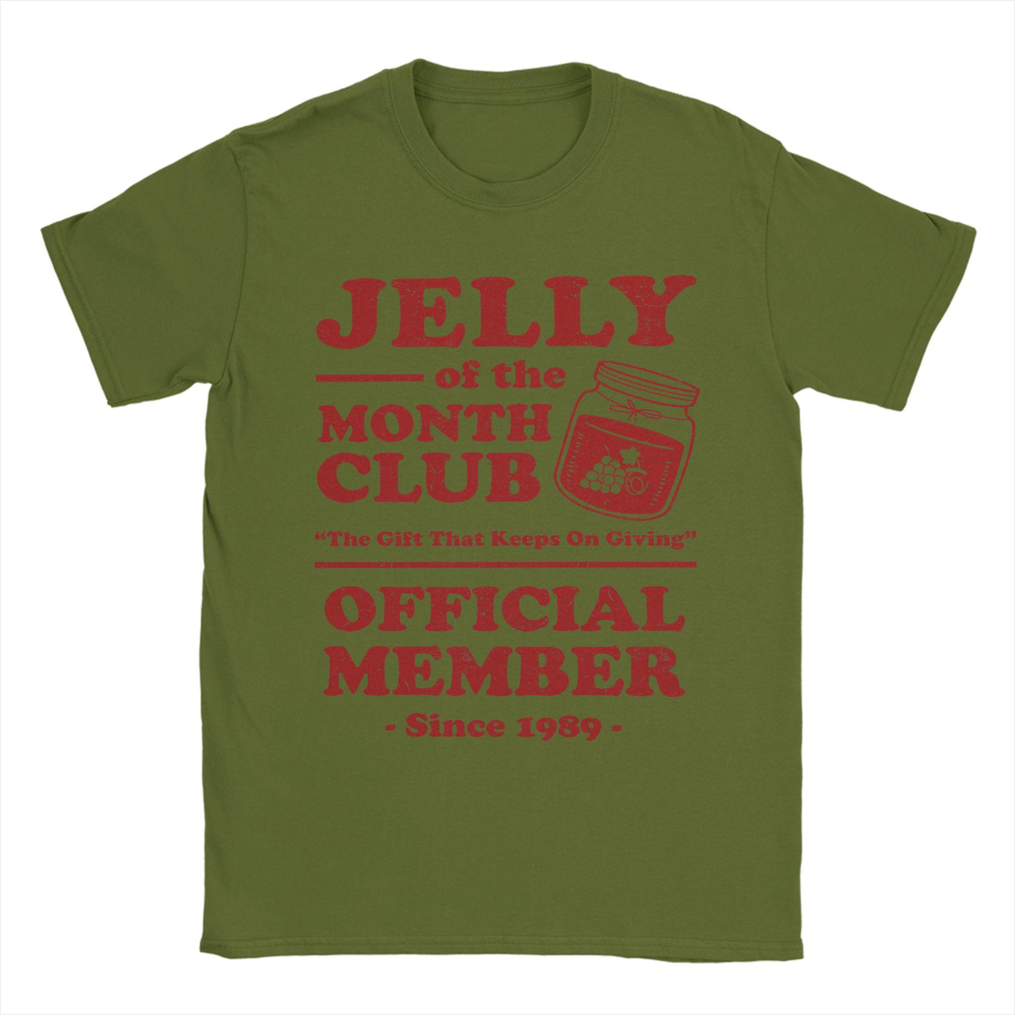 Funny Christmas Jelly of The Month Club Member Men s T Shirt Short Sleeve Round Collar T-Shirts Pure Cotton Graphic Tops 4XL