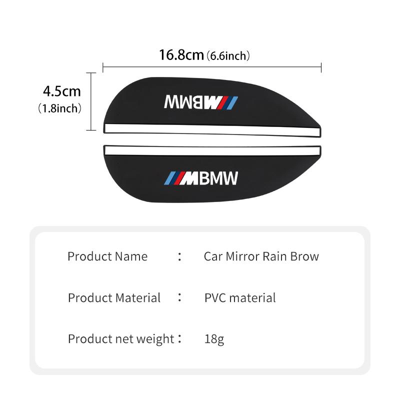 Car Rearview Mirror Rain Eyebrow Snow Rain Cover Accessories For BMW X1 X3 X5 E39 E46 E90 F20 E60 F30 E36 F10 E87 E70 E91