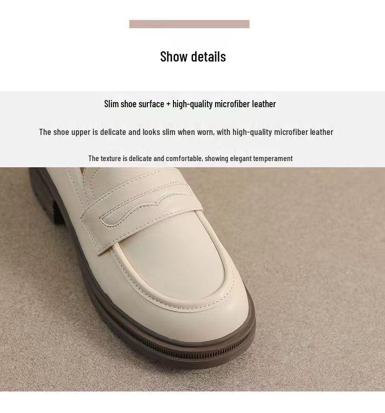 Women's British-Style Thick Sole Loafers, 2025 Trending, Genuine Soft Leather, Versatile & Comfortable.