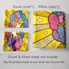 Colorful, Starburst, Clouds. Bedding Duvet Cover Sets Duvet Covers Pillowcases Gifts (1 * Duvet Cover 2 * Pillowcases, Without Duvet Insert)