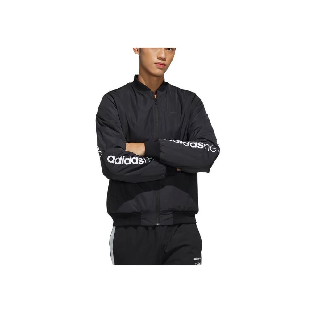 Adidas Neo Sports Lifestyle Series Comfortable Fashion Casual Cotton Jacket Men Jacket Black EI4390