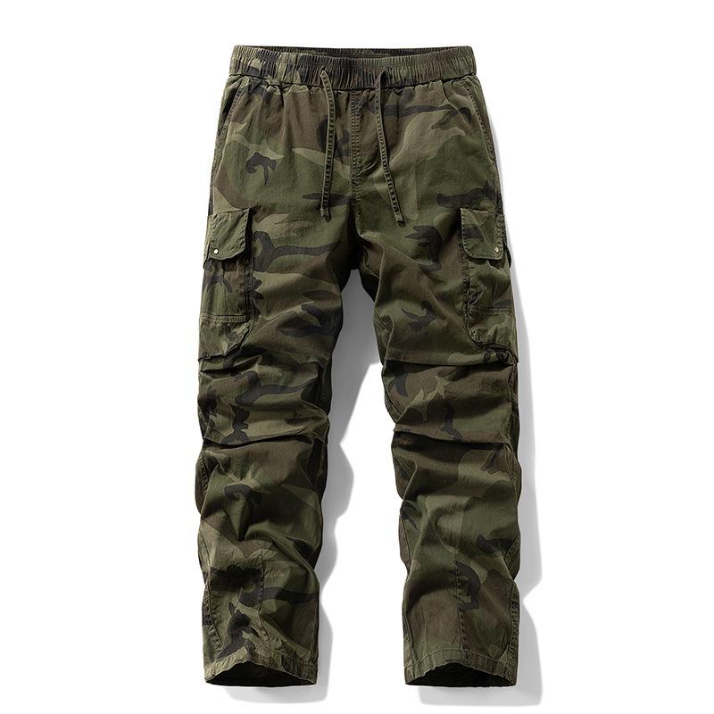 

Summer new camouflage overalls trendy pants men s high-end camouflage pants loose casual men s trousers XXXL