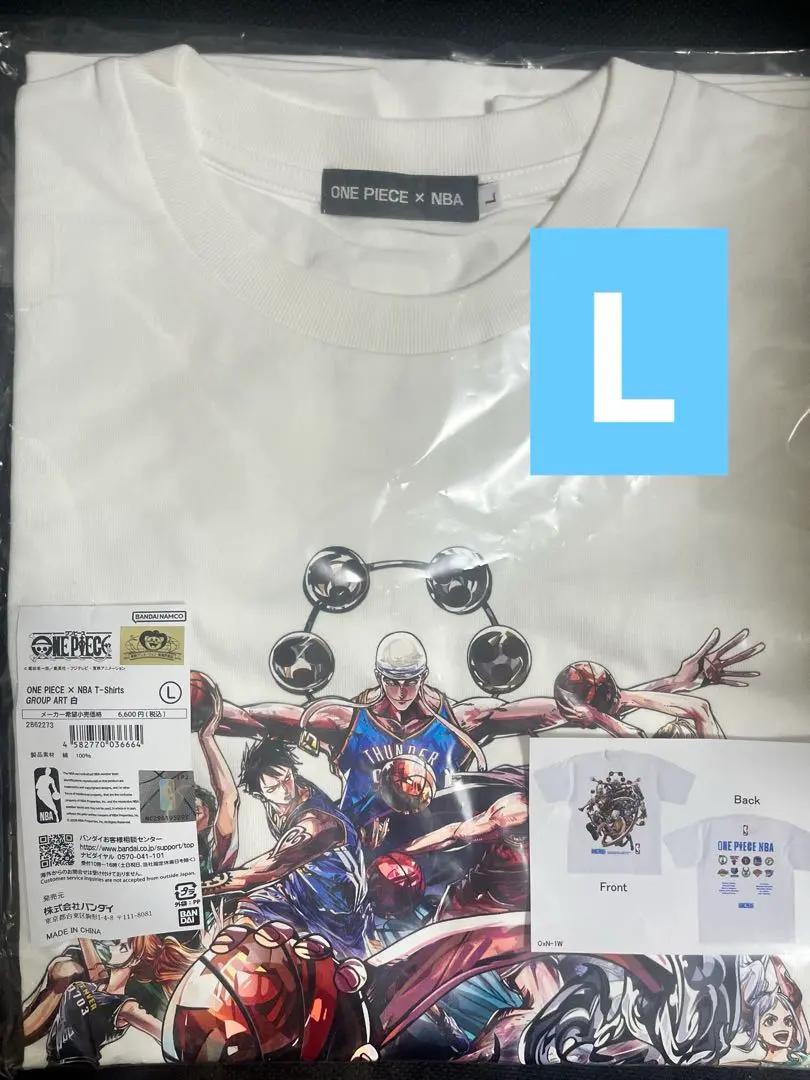 ONE PIECE x NBA 10 Команд Размер L Футболки Хлопок 100% Япония Белый