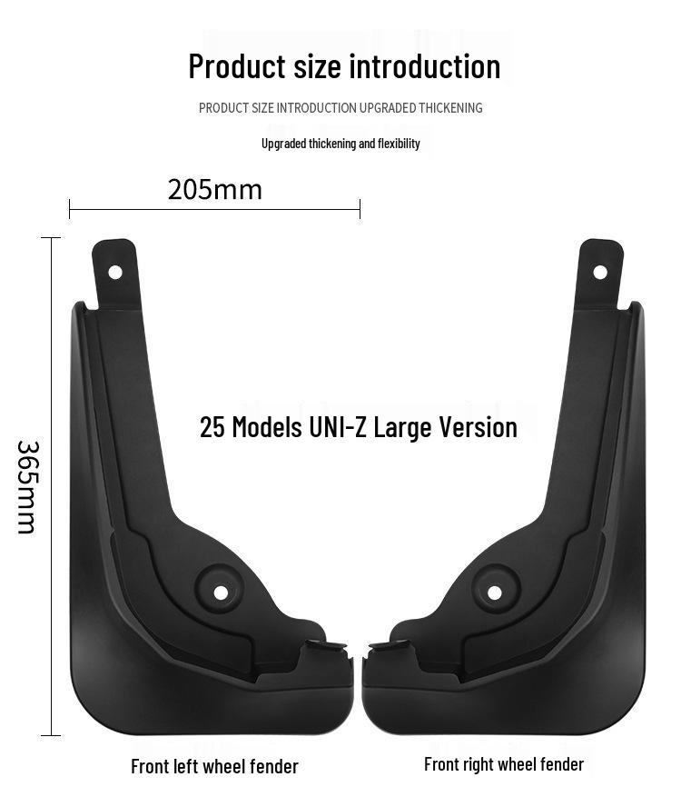 Changan UNI-Z 2025 Large Car Mudguard - Cross-border Mud Flap