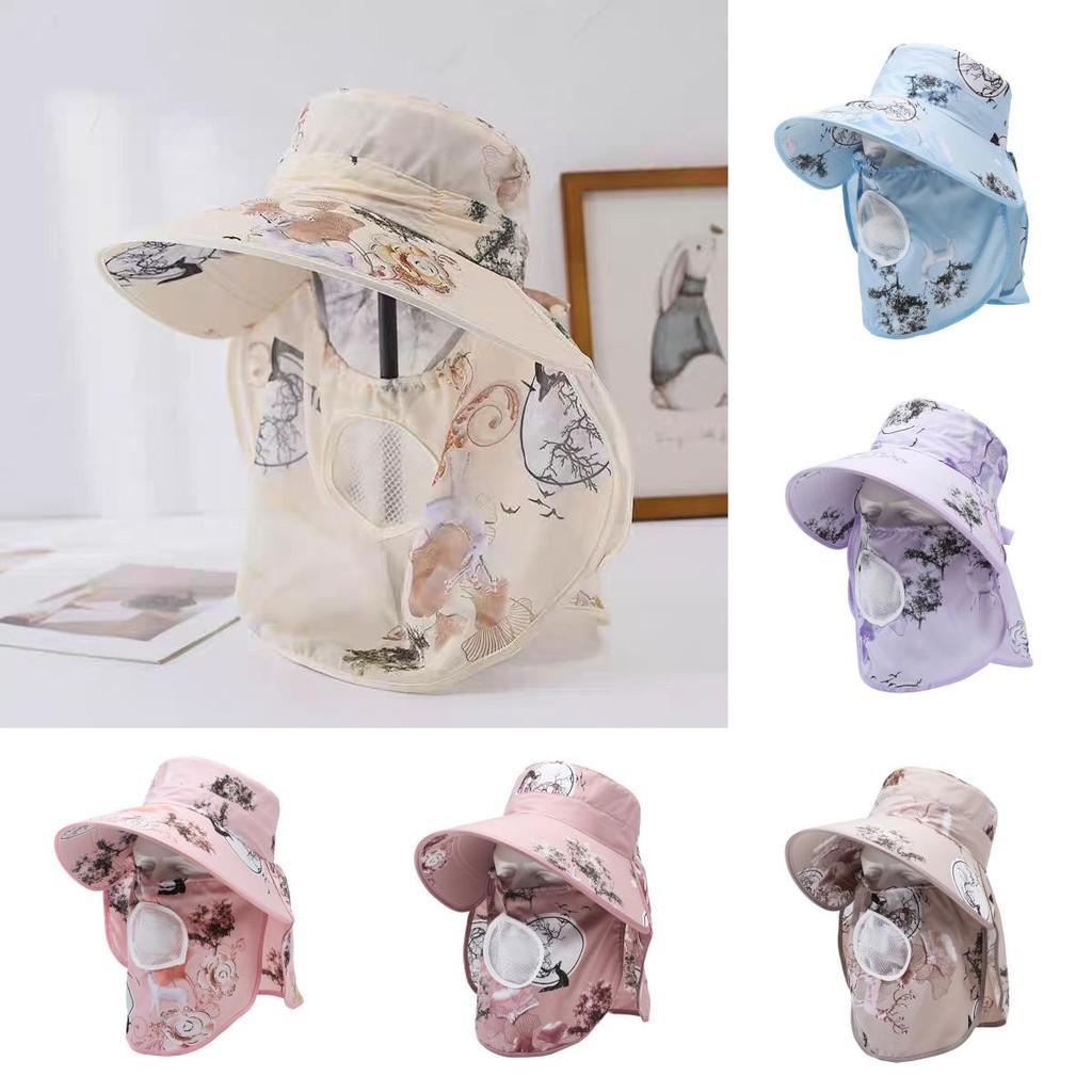Summer Outdoor Sports Sun Hat Detachable Dome Sunshade Pastoral Style Tea Cap