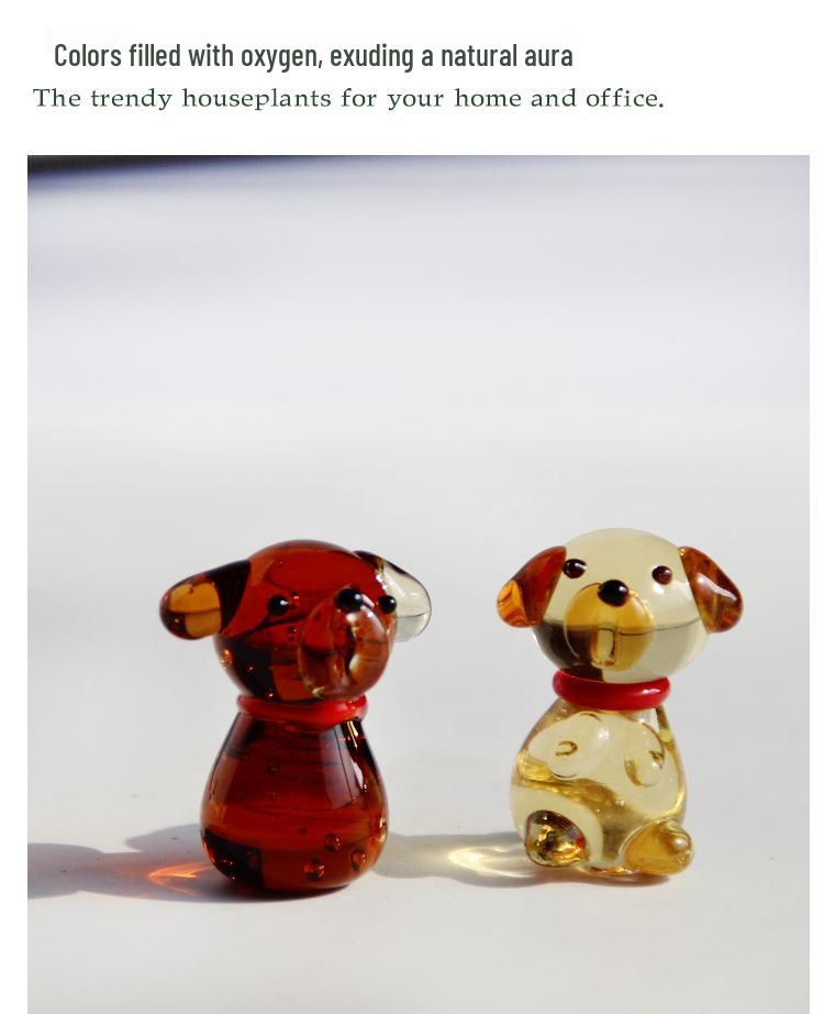 Teddy, Corgi, Shiba Inu, and Pomeranian Glass Animal Ornaments