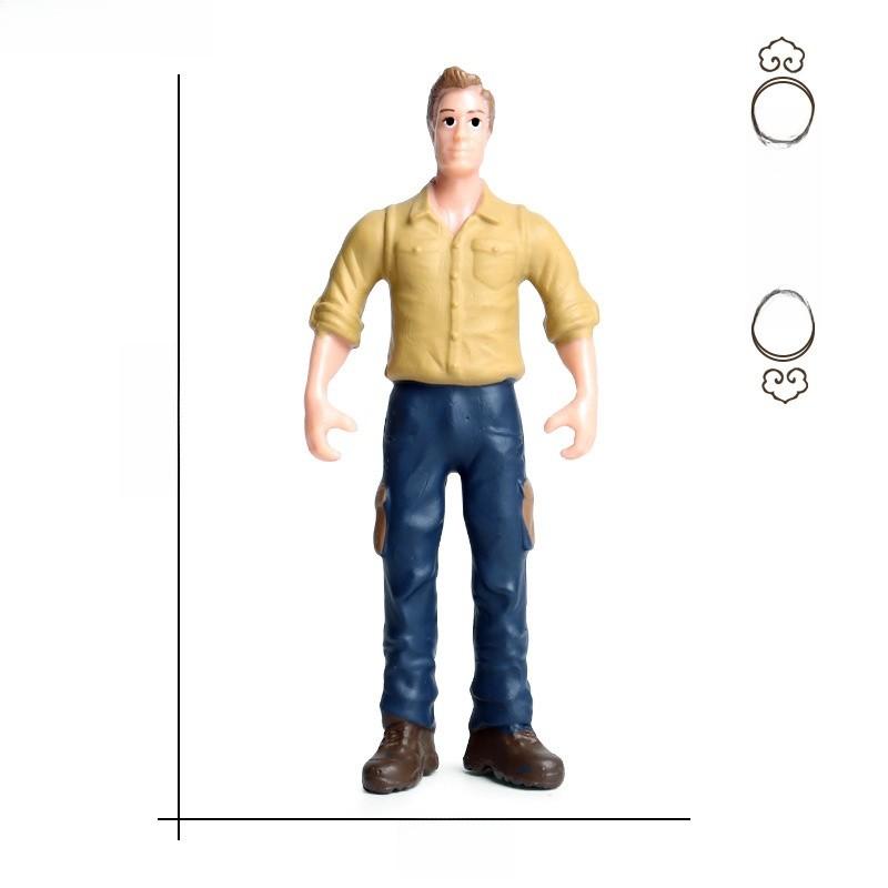 Realistic Farm And Ranch Plastic Figurine Set Detailed Farmer Models