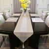 32*180cm with Tassels Wedding Party Supplies Rhinestones Luxury Velvet Diamante Sparkling Table Runner Table Palcemat