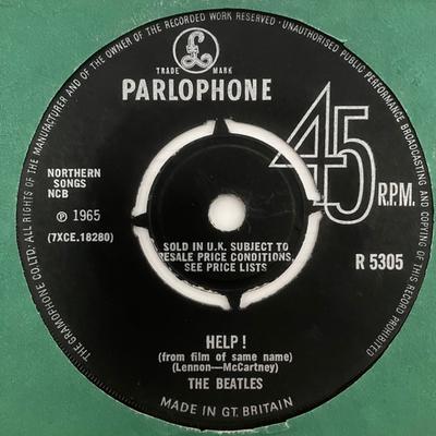 7inch Record BEATLES  Help R5305 Parlophone 1965 UK Rock Used