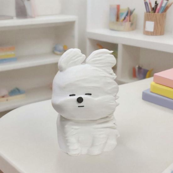 Puppy Figurine, Cute Small Dog Statue, 3D Printed Cartoon Animal Desktop Decoration for Home Office Shelf Decor, Gift for Dog Lovers
