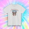 American Mama Patriotic Bow Graphic T-Shirt 4th of July Tee S-5XL