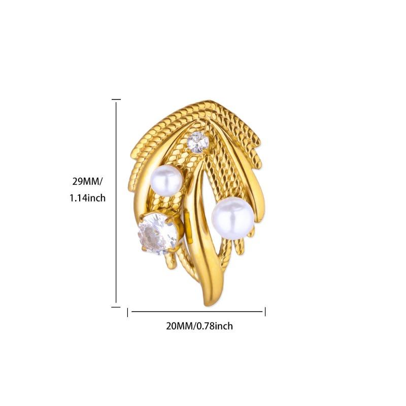 Light Luxury Cute Coconut Tree Brooch Premium Sense Pearl Accessories Pin Temperament Creative Personality Metal Jewelry Women