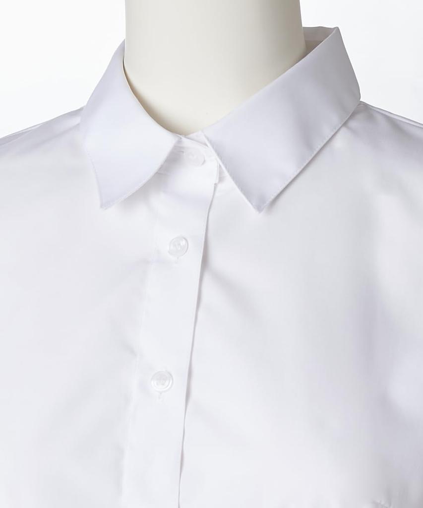 Nissen Shirts Set of 2 Regular Collar Shirts Size M & Blouses, Wrinkle-Resistant (Regular Bust), Off-White,