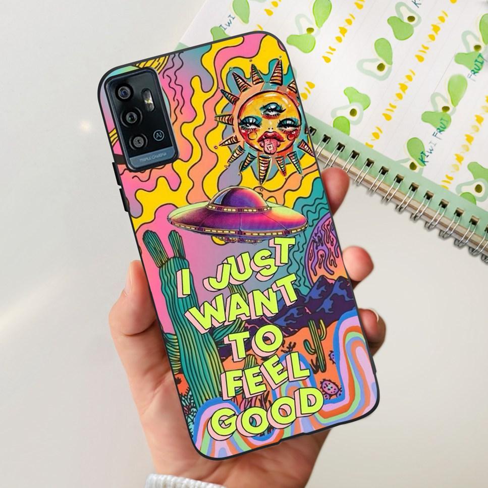For ZTE Blade A71 6.52" Case Cartoon Dinosaur Football TPU Soft Silicone Cover For ZTE Blade A71 2021 A7030 Phone Cases Fundas