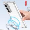 Samsung Z Fold7 Magnetic Anti-Fall Airbag Transparent Protective Case with Magsafe Wireless Charging Compatibility.