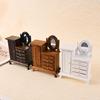 Dollhouses Furniture 1/16 Wood Dressing Table with Working Drawers and Cabinet for Craft Model Project Scene Decoration