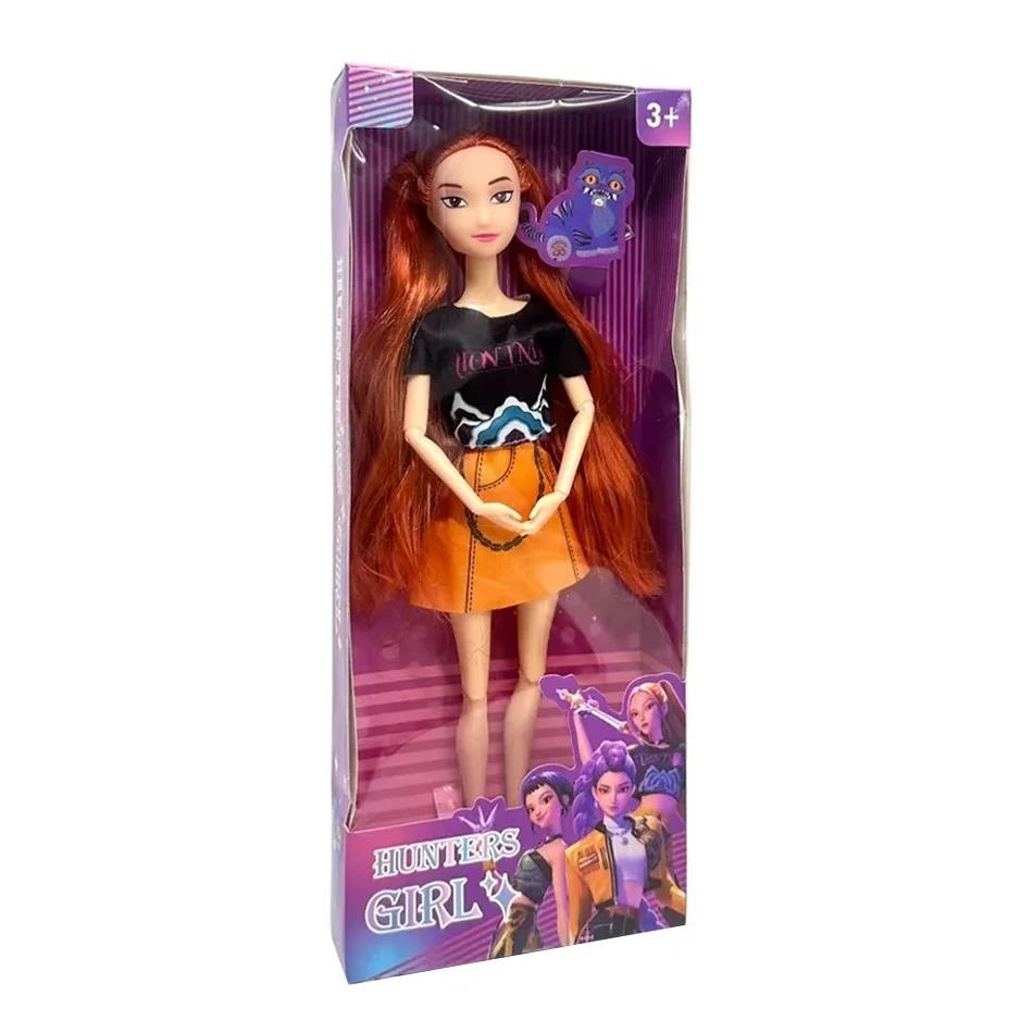 3/Pcs 30cm Anime KPop Demon Hunters Girl Group RUMI MIRA ZOEY Vinyl Doll Figurine Figure Action Pvc Models Toy Ornaments Gift