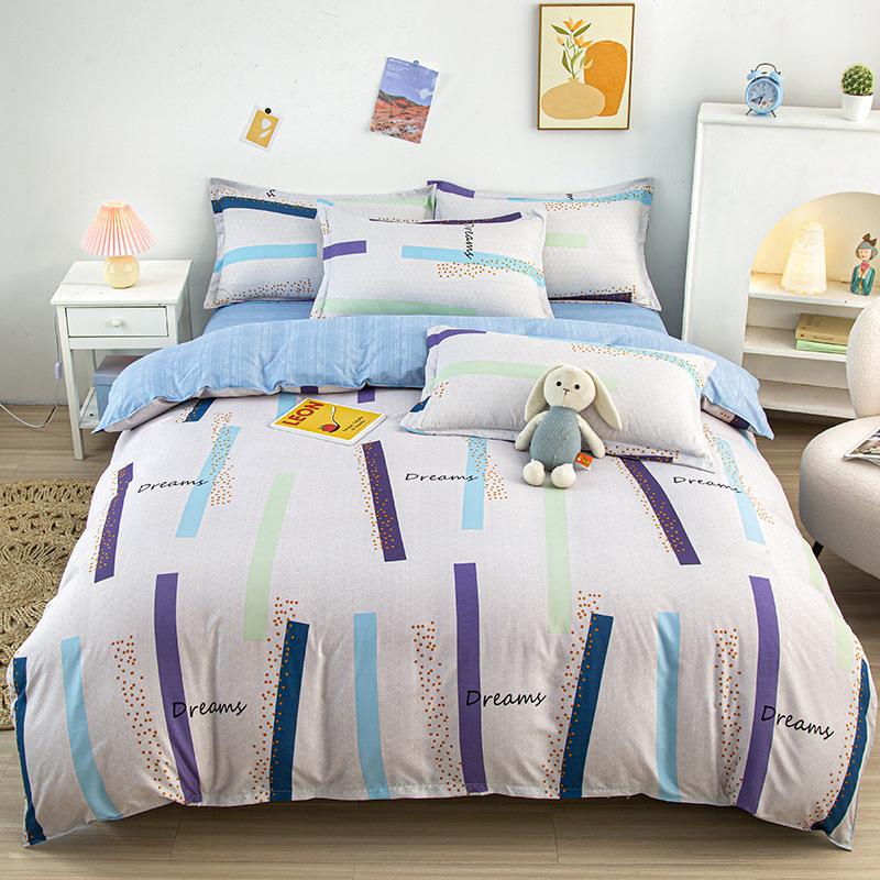 Warm Four-piece Set, Quilt Cover, Bed Linen, Bedding, Single Dormitory Three-piece Set
