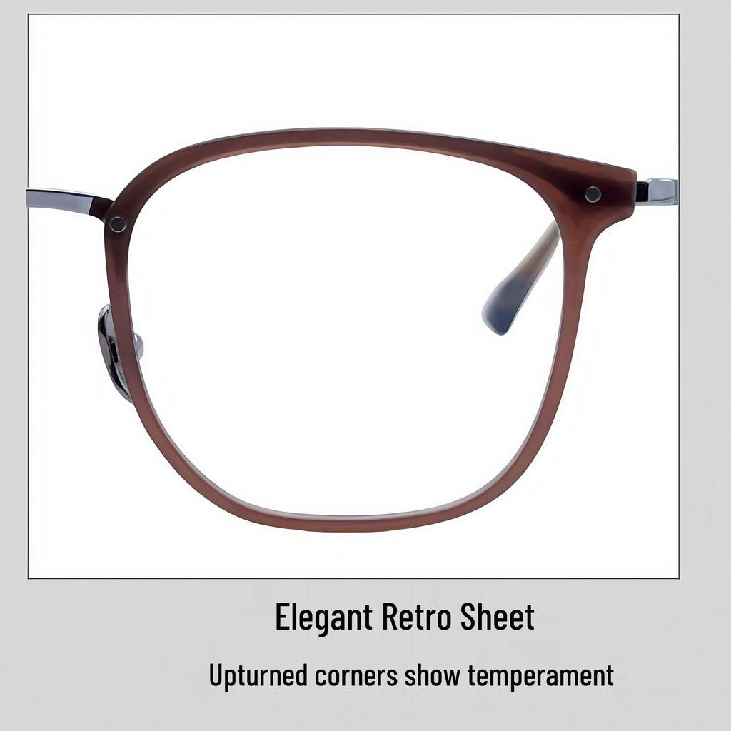 Ultralight Titanium Polygon Eyeglass Frame for Men and Women