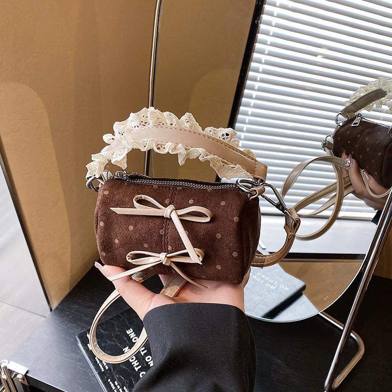 Mini mobile phone bag new fashion trend temperament shoulder bag niche design drum bag