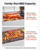 Rotisserie Grill, 38W BBQ Outdoor Pig & Lamb Spit Roaster, Charcoal Spit Roaster with 60 Kg Capacity, Wheels & 4-Level Height, Stainless Steel