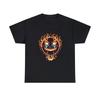 Unisex Adult T Shirt Streetwear Designer Tee Flaming Smiling Face Skater Punk