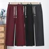 Langsha Women's Plus-Size Fleece-Lined Straight Casual Trousers